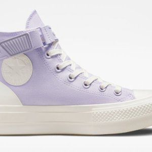 Chuck Taylor All Star Lift Platform Utility Strap Vapor Violet Womens Size 8 New